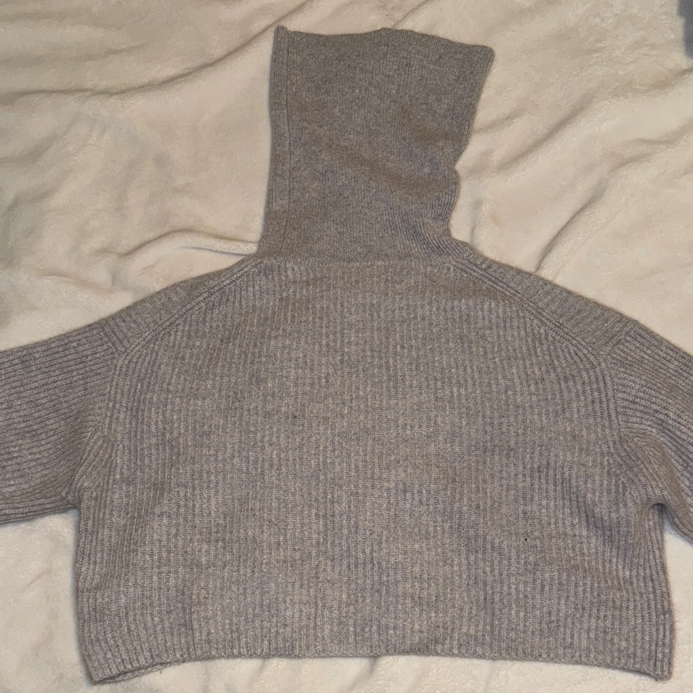 Babaton Gray Cowl Neck Sweater
